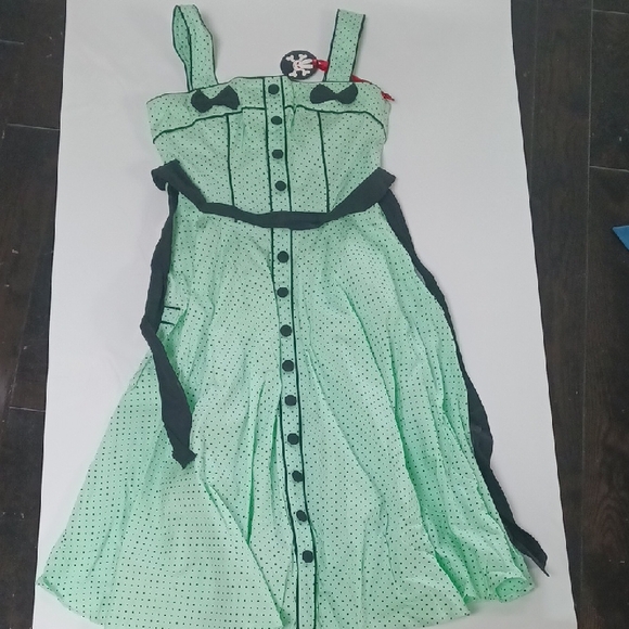 Hell Bunny Dresses & Skirts - Hell Bunny Mint Green Polka Dot Kids Costume